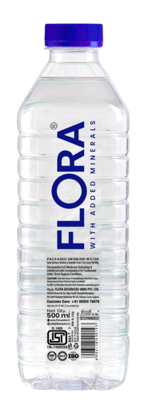 Flora Regular Water 500mL bottle